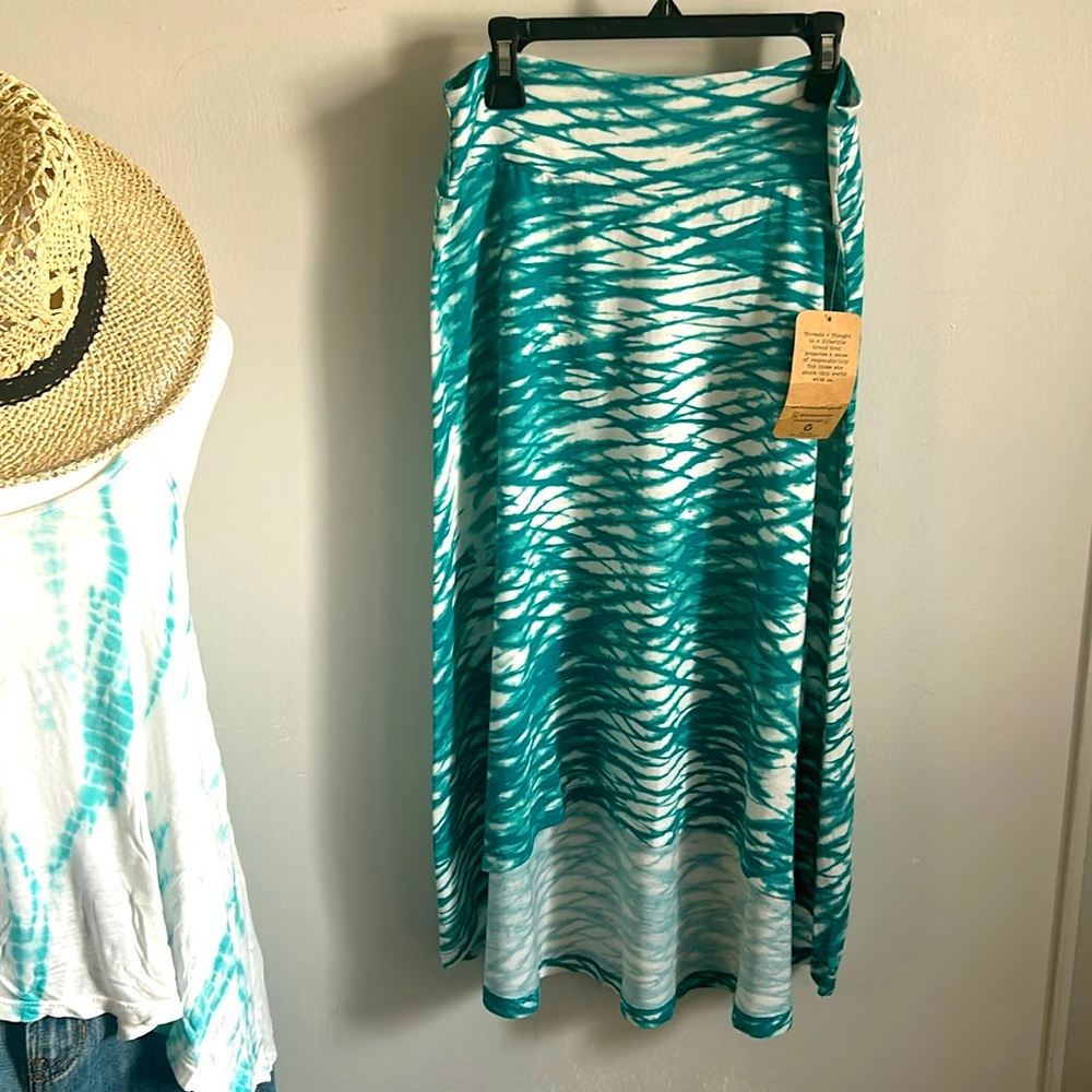 NWT Threads 4 Thought High Low Watercolor Tie Dye Patterned Skirt